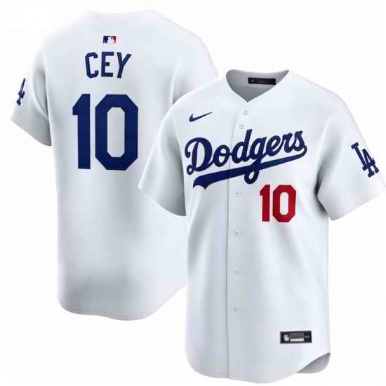 Men's Ron Cey White Los Angele Dodgers #10 White Flex base Stitched Jersey