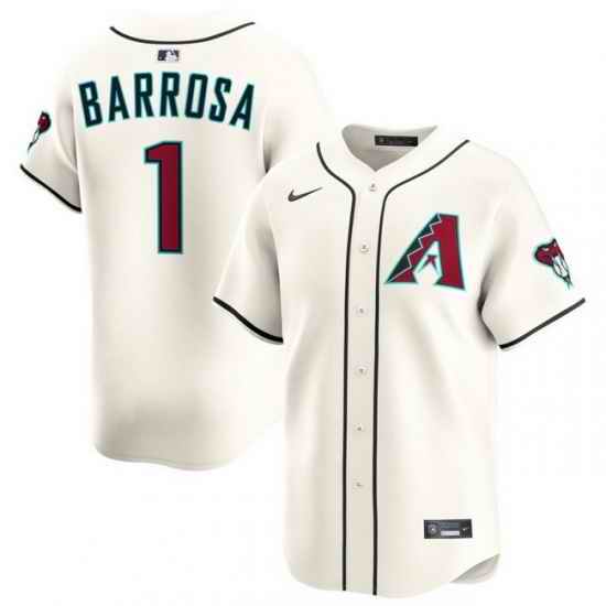 Men Arizona Diamondbacks Nike Home Limited Jersey Cream Barrosa Jorge 1