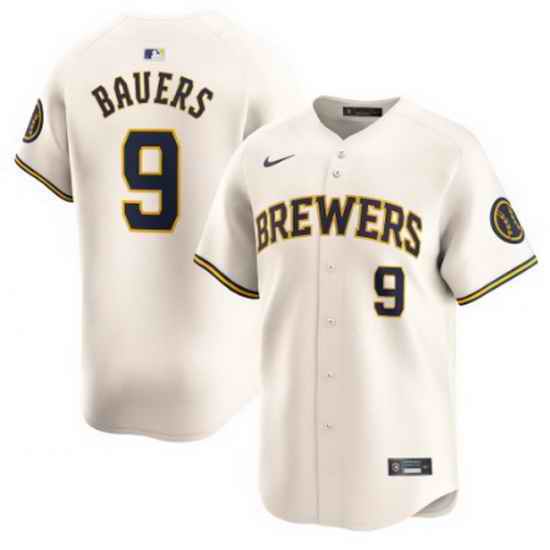 Men Milwaukee Brewers Jake Bauers #9 Ice Cream Stitched Limited Jersey