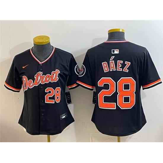 Youth Detroit Tigers  28 Javier B%C3%A1ez Black 2026 Alternate Vapor Premier Limited Stitched Baseball Jersey