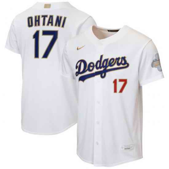 Youth Los Angeles Dodgers Shohei Ohtani Nike White 2026 Gold Collection Home Replica Jersey