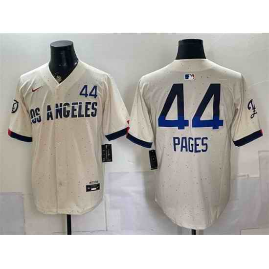 Men Los Angeles Dodgers  44 Andy Pages Cream 2024 City Connect Limited Stitched Baseball Jersey