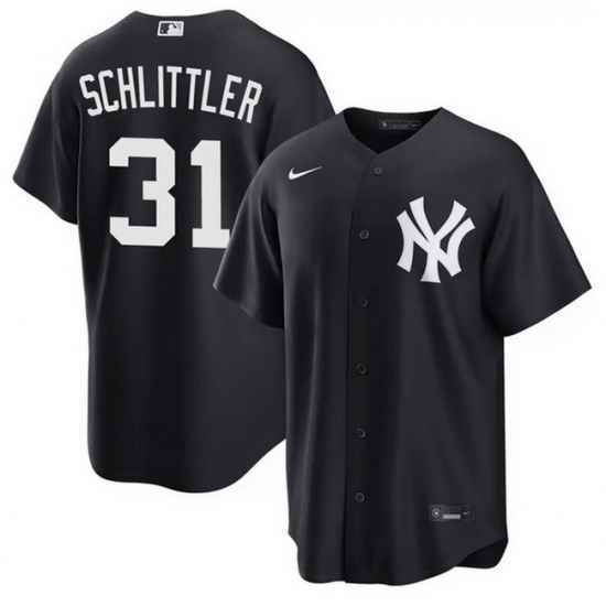 Men New York Yankees  31 Cam Schlittler Navy 2026 Alternate Stitched Baseball Jersey