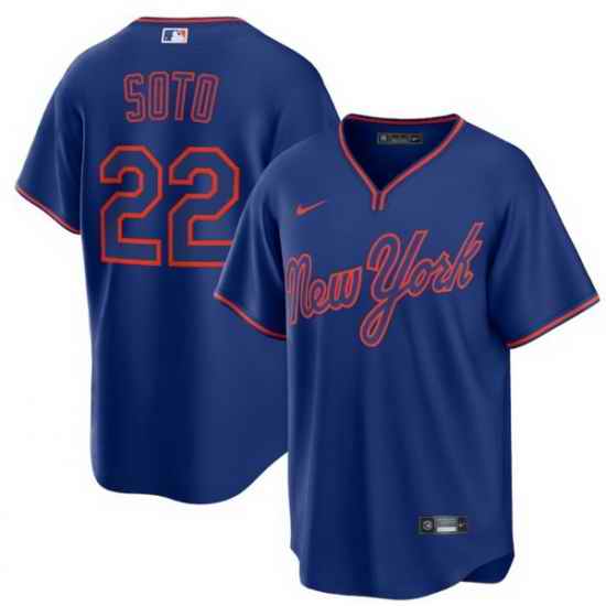 Men New York Mets Juan Soto 22 Royal Alternate Stitched Jersey