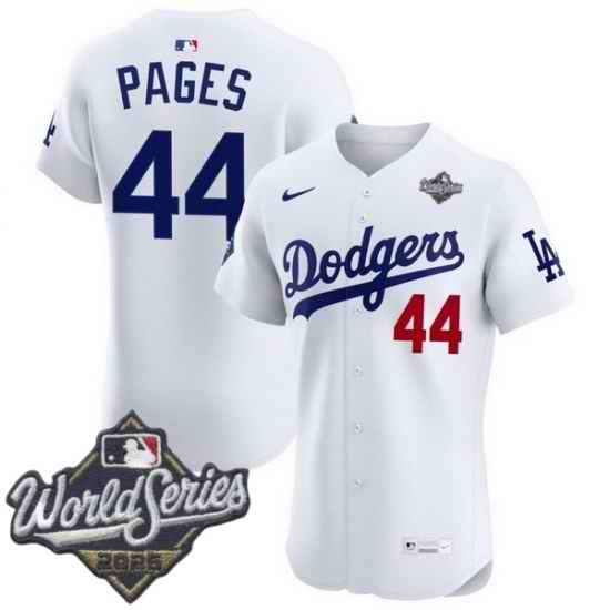 Men Los Angeles Dodgers 44 Andy Pages 2025 World Series Cool Base Stitched Baseball Jersey White