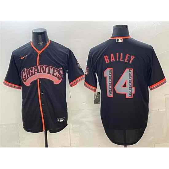 Men San Francisco Giants  14 Patrick Bailey Black 2026 Alternate Stadium Stitched Baseball Jersey