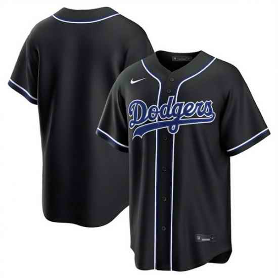 Men Los Angeles Dodgers Blank 2026 Fashion Replica Black Out Stitched Baseball Jersey
