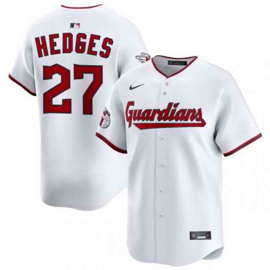 Men Cleveland Guardians Nike White Home Limited Jersey Hedges Austin 27