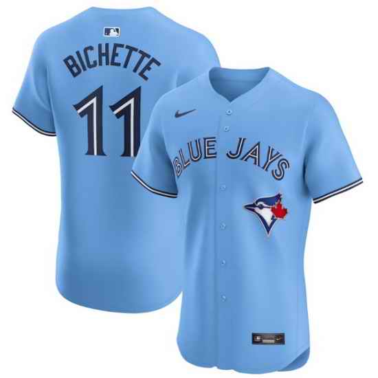 Men Toronto Blue Jays 11 Bo Bichette Light Blue Cool Base Stitched Baseball Jersey