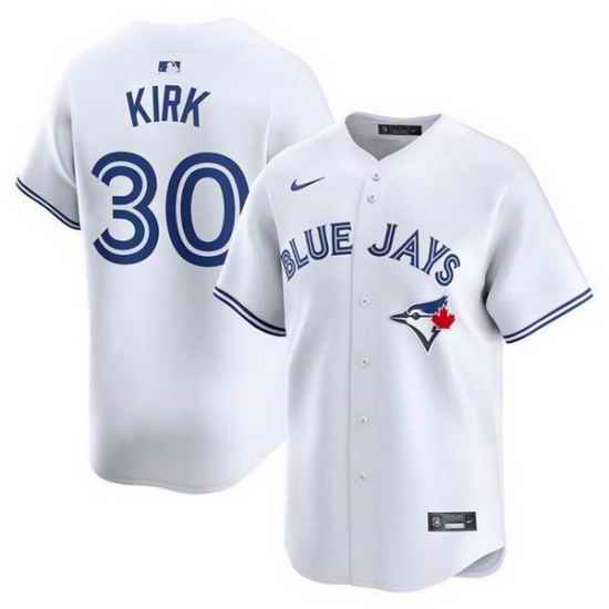 Men Toronto Blue Jays  30 Alejandro Kirk White Home Limited Stitched Baseball Jersey