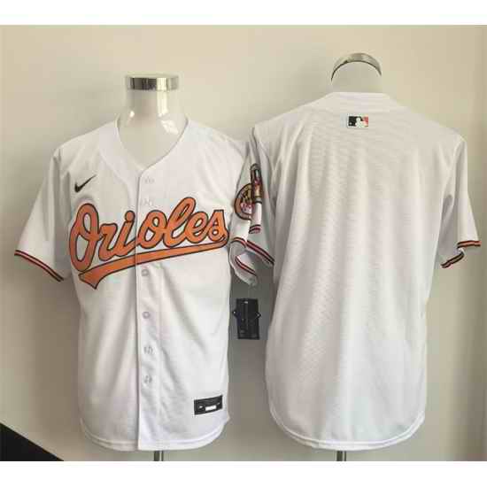 Men Baltimore Orioles Blank White 2025 Limited Stitched Baseball Jersey