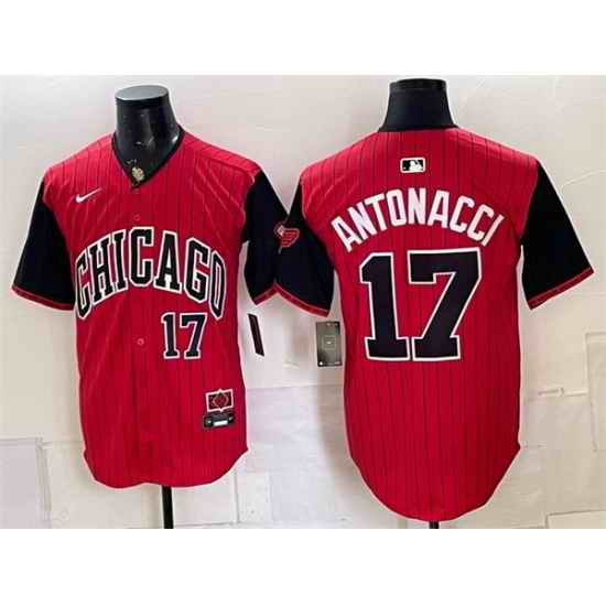 Men Chicago White Sox  17 Sam Antonacci Red Black 2025 City Connect Limited Stitched Baseball Jersey