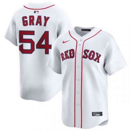 Men Boston Red Sox Nike Home Limited Jersey White Gray Sonny 54