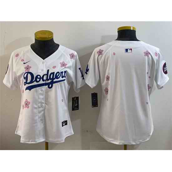 Youth Los Angeles Dodgers Blank White 2025 Tokyo Series Limited Stitched Baseball Jersey