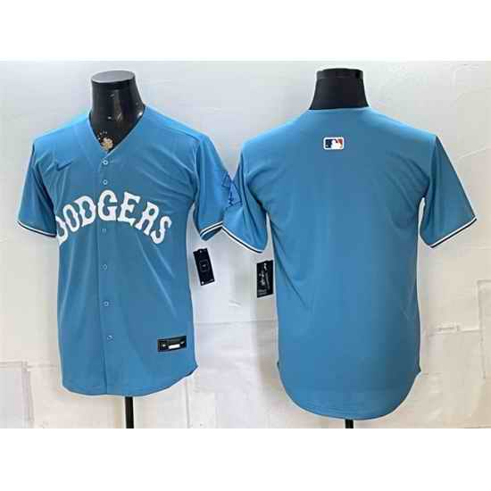 Men Los Angeles Dodgers Blank Blue Vapor Limited Stitched Baseball Jersey