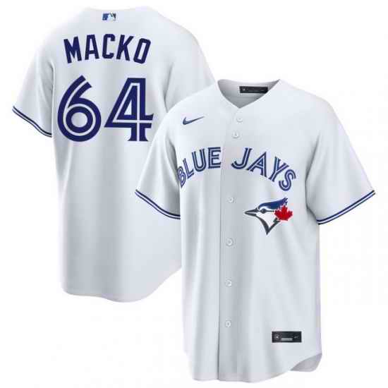 Men Toronto Blue Jays Adam Macko 64 White Home Limited Stitched Baseball Jersey