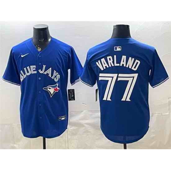 Men Toronto Blue Jays  77 Louis Varland Royal 2025 Limited Stitched Baseball Jersey