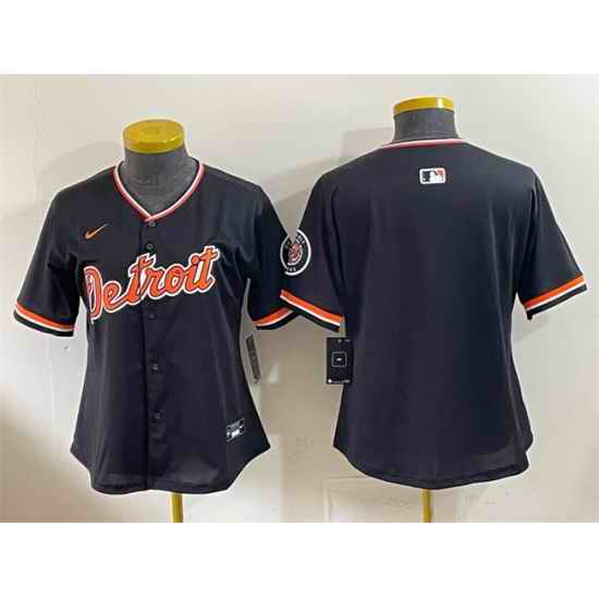 Youth Detroit Tigers Blank Black 2026 Alternate Vapor Premier Limited Stitched Baseball Jersey