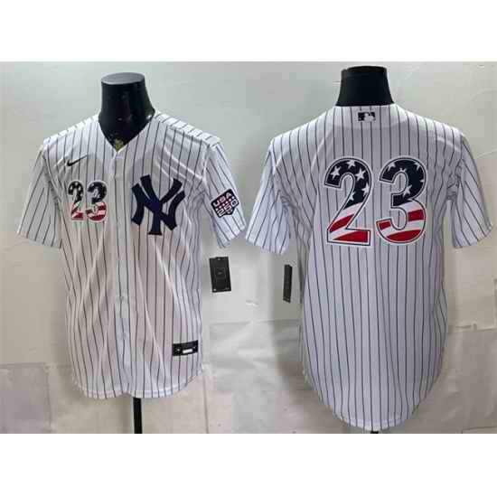 Men New York Yankees  Don Mattingly White 2026 USA 250 Fourth of July Home Stadium Stitched Baseball Jersey