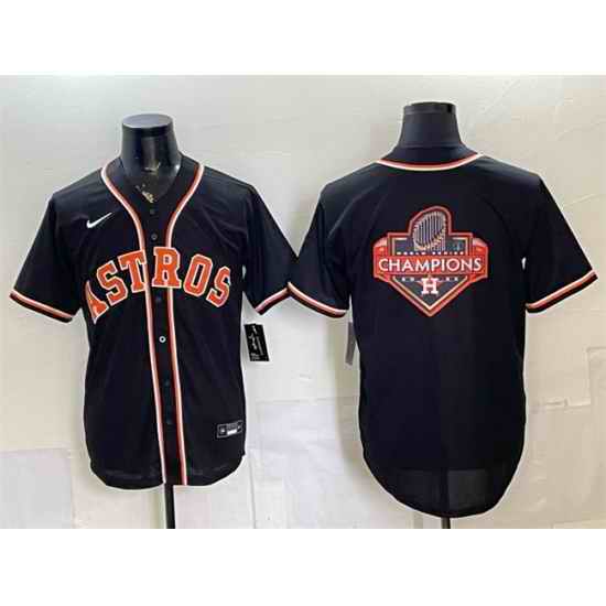 Men Houston Astros Team Big Logo 2026 Fashion Replica Black Out Stitched Baseball Jerseys 001