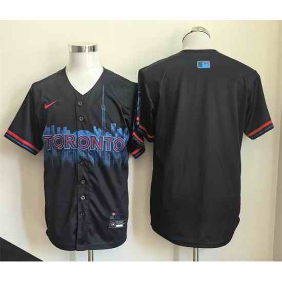 Men Toronto Blue Jays Blank Navy 2024 City Connect Limited Stitched Baseball Jersey