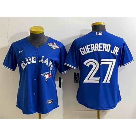 Women Toronto Blue Jays 27 Vladimir Guerrero Jr  Royal 2025 World Series Cool Base Stitched Baseball Jersey