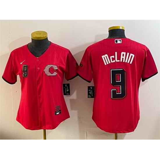 Youth Cincinnati Reds 9 Matt McLain Red 2026 City Connect Stadium Stitched Baseball Jersey