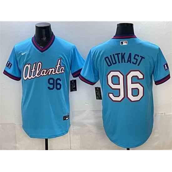 Men Atlanta Braves  96 OutKast Powder Blue 2026 City Connect Stadium Stitched Baseball Jersey