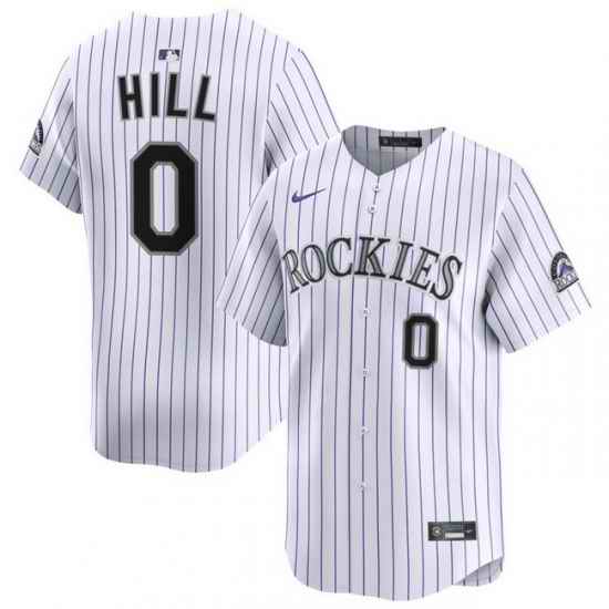 Men Colorado Rockies Nike White Alternate Limited Jersey Hill Jaden 0