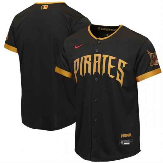 Youth Pittsburgh Pirates Blank Black 2026 City Connect Stadium Stitched Baseball Jersey