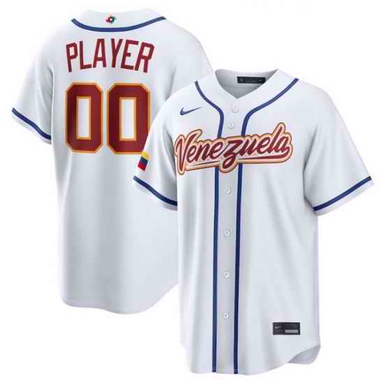 Men Venezuela Baseball Active Player Custom White 2026 World Baseball Classic Home Stadium Stitched Jersey