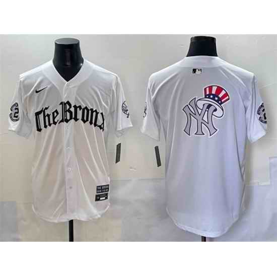 Men New York Yankees Team Big Logo White  27Gothic Legacy Edition 27 Vapor Premier Limited Stitched Baseball Jersey 004