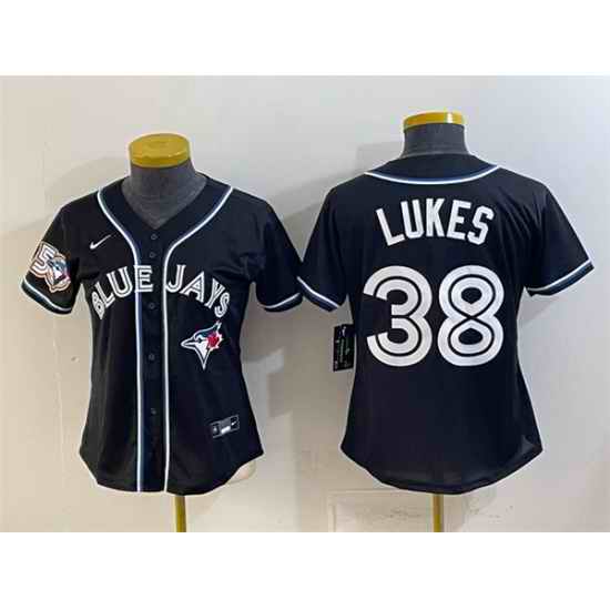 Youth Toronto Blue Jays  38 Nathan Lukes 2026 Fashion Replica Black Out 50 Seasons