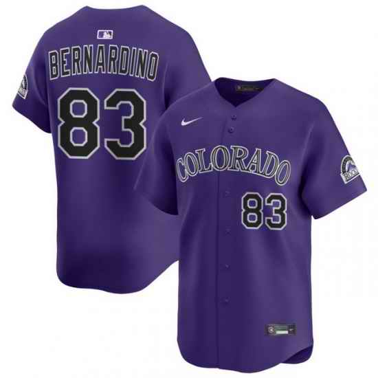 Men Colorado Rockies Nike Purple Alternate Limited Jersey Bernardino Brennan 83