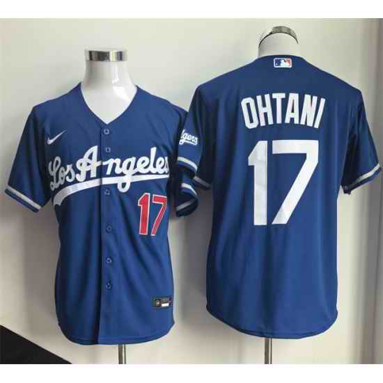 Men Los Angeles Dodgers  17 Shohei Ohtani Royal 2026 Gold Collection Stadium Stitched Baseball Jersey