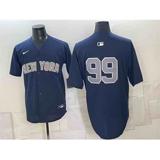 Men New York Yankees 99 Aaron Judge Navy Limited Stitched Baseball Jersey