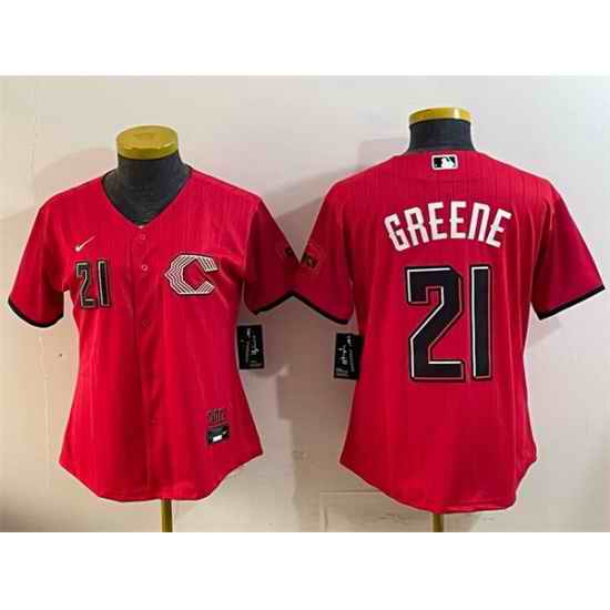 Youth Cincinnati Reds 21 Hunter Greene Red 2026 City Connect Stadium Stitched Baseball Jersey
