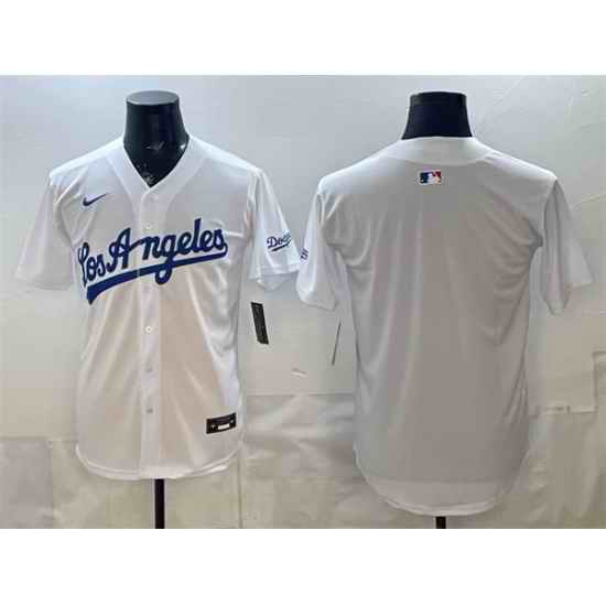 Men Los Angeles Dodgers Blank White Alternate Stadium Stitched Baseball Jersey