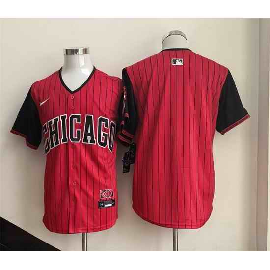 Men Chicago White Sox Blank Red Black 2025 City Connect Limited Stitched Baseball Jersey