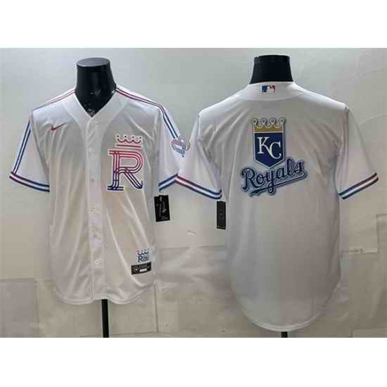 Men Kansas City Royals Team Big Logo White 2026 City Connect Stadium Stitched Baseball Jersey s