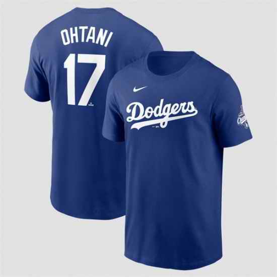 Men Los Angeles Dodgers 17 Shohei Ohtani Royal 2025 World Series Champions Name  26 Number T Shirt