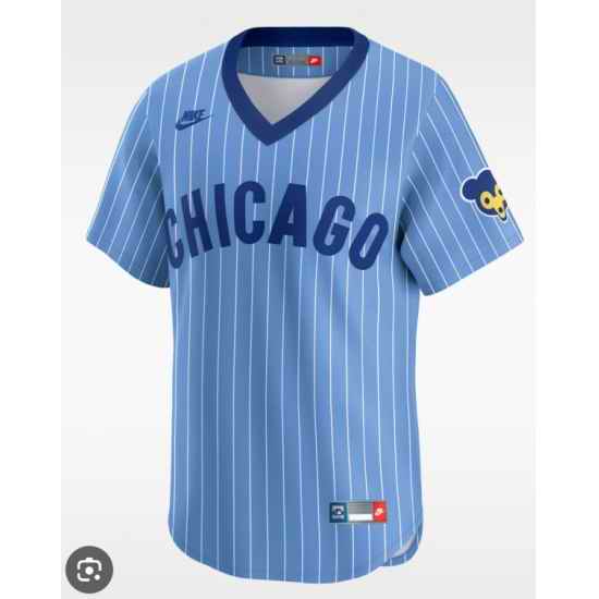 Men Chicago Cubs Nike Throwback Cooperstown Collection Limited Jersey Blue
