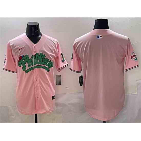 Men Philadelphia Phillies Blank Pink Phanatic Limited Stitched Jersey
