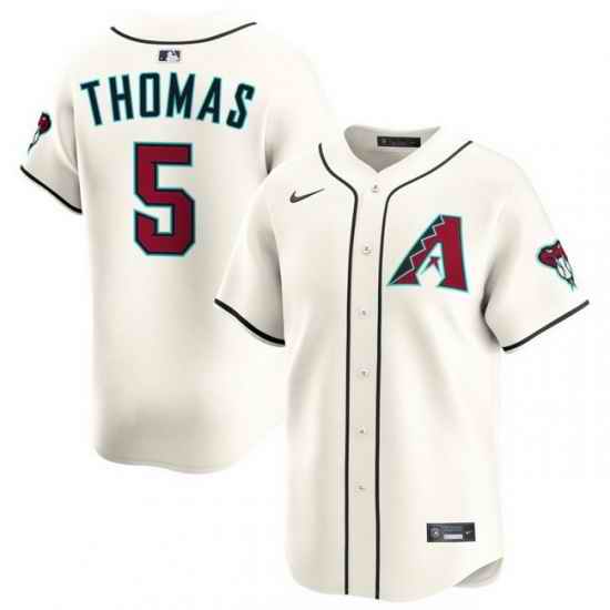 Men Arizona Diamondbacks Nike Home Limited Jersey Cream Thomas Alek 5