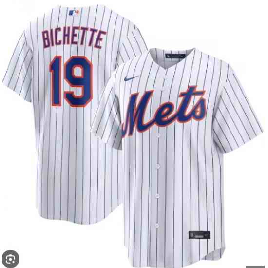 Men New York Mets Nike Bo Bichette #19 White Home Stitched Player Jersey