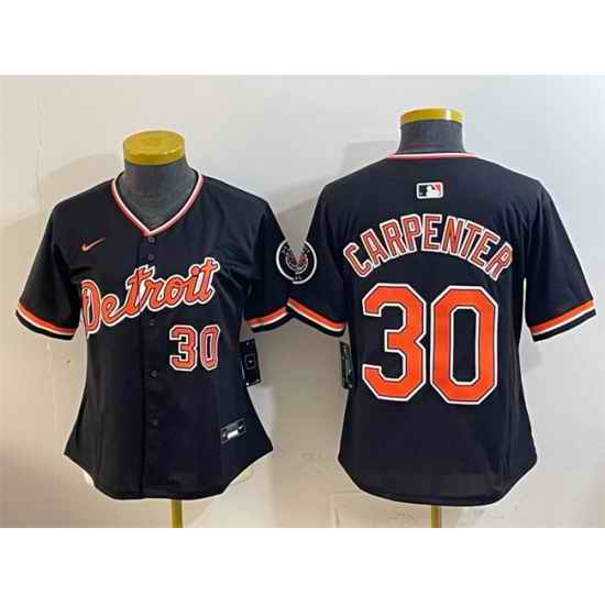 Youth Detroit Tigers  30 Kerry Carpenter Black 2026 Alternate Vapor Premier Limited Stitched Baseball Jersey