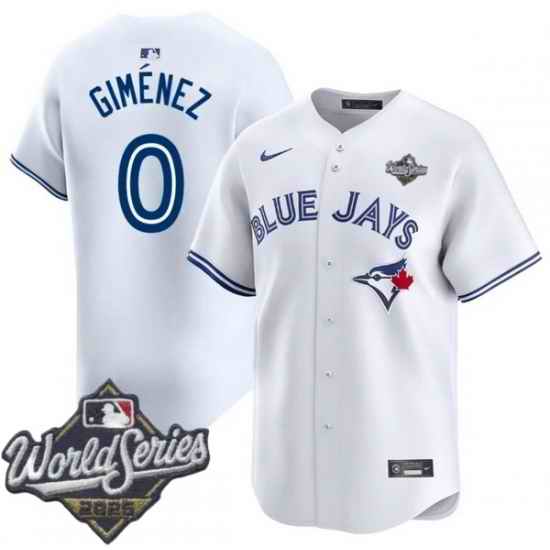 Men Toronto Blue Jays 0 Andres Gimenez Cool Base Stitched Baseball Jersey White