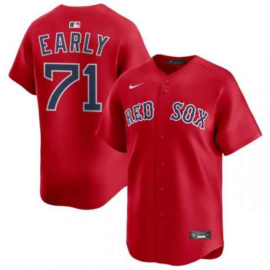 Men Boston Red Sox Nike Home Limited Jersey Red Early Connelly 71