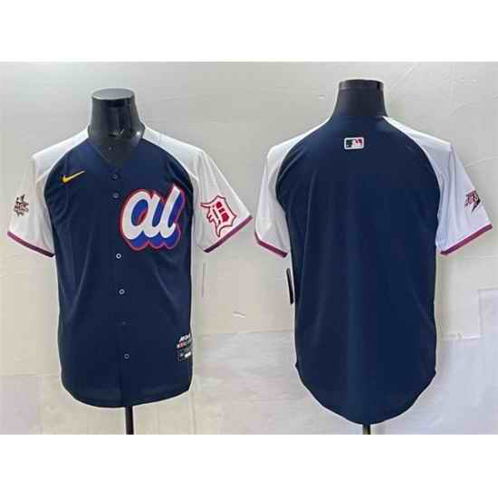 Men American League Detroit Tigers Blank Navy Alternate 2025 All Star Edition Limited Stitched Baseball Jersey