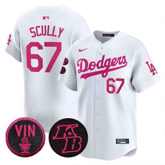Men Los Angeles Dodgers  67 Vin Scully White 2026 Mothers Day Vapor Premier Limited Stitched Baseball Jersey